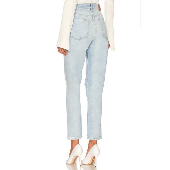 Anine Bing Sonya Jeans Classic Blue Size 23 - Picture 3 of 14